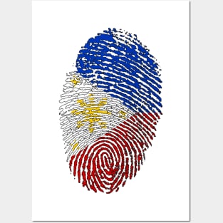 Philippine Flag Fingerprint - PH Fingerprint Flag - PH Flag Posters and Art